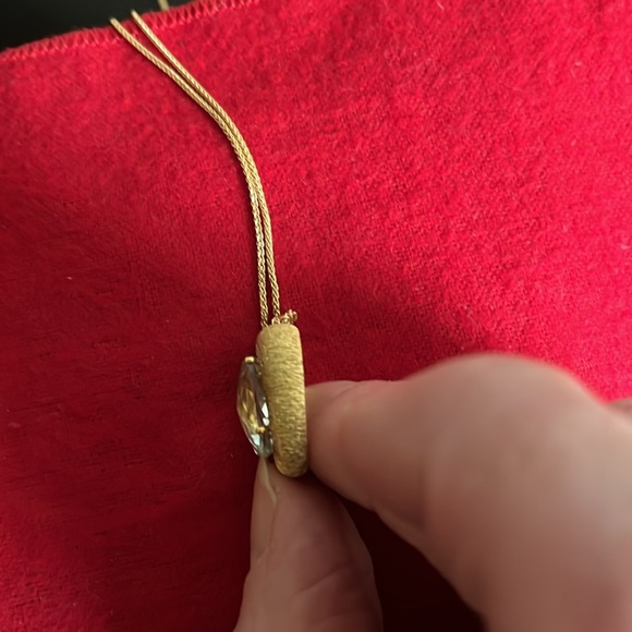 My Michelle 18k green amethyst and diamond pendant with chain - Picture 8 of 8